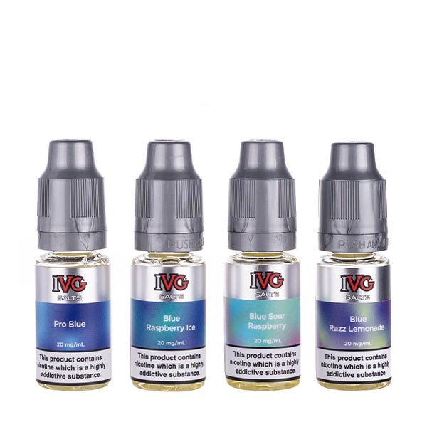 Blue Razz Edition 4 in 1 (4 x 10ml) Nic Salt E-Liquid by IVG - Image 2