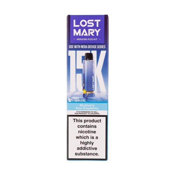 Blueberry Sour Raspberry Nera 15k Prefilled Pod + Refill by Lost Mary