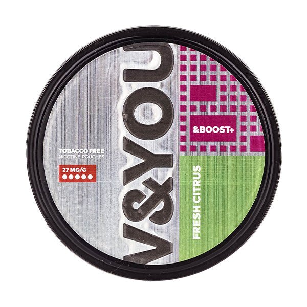 Fresh Citrus &Boost+ Nicotine Pouches by V&YOU