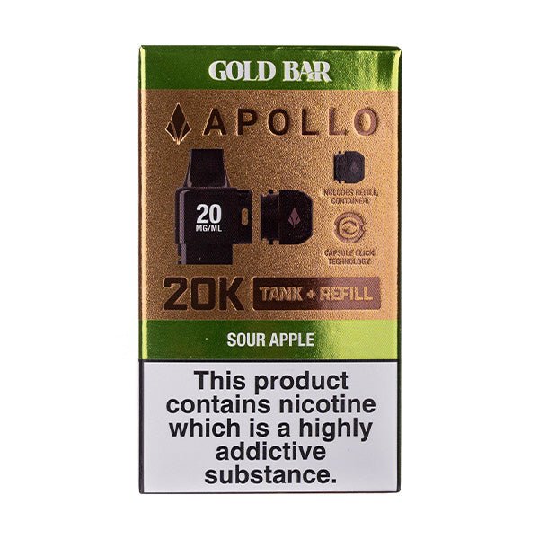 Sour Apple Gold Bar Apollo 20k Prefilled Pods - Image 2
