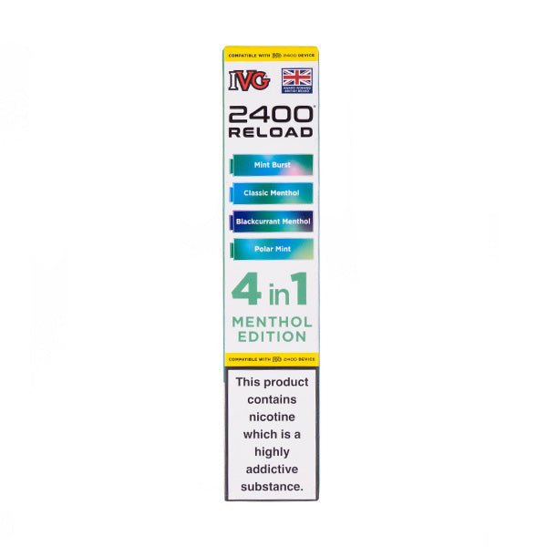 Menthol Edition IVG 2400 Reload Replacement Pods - 4 Pack