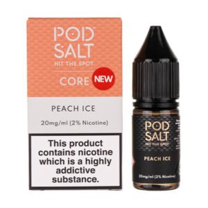 Peach Ice Nic Salt E-Liquid by Pod Salt Core
