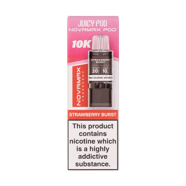 Strawberry Burst Novamax 10k Prefilled Pod + Refill by Juicy Pod