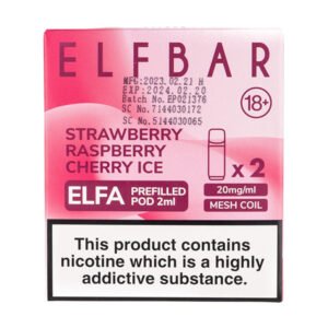 Strawberry Raspberry Cherry Elfa Ice Prefilled Pods by Elf Bar
