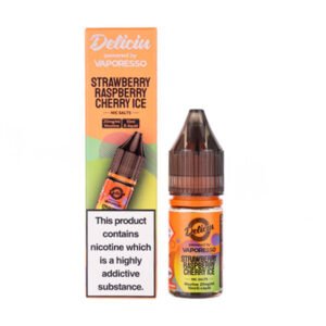 Strawberry Raspberry Cherry Ice Nic Salt E-Liquid by Vaporesso Deliciu V2