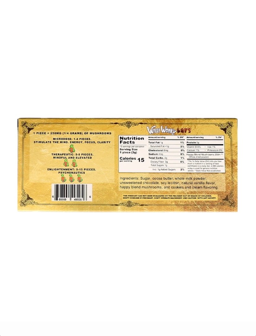 Cookies & Cream Willy Wonky Happy Blend Bars - Image 2