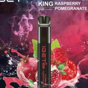 iGET KING VAPE 2600 PUFF – RASPBERRY POMEGRANATE