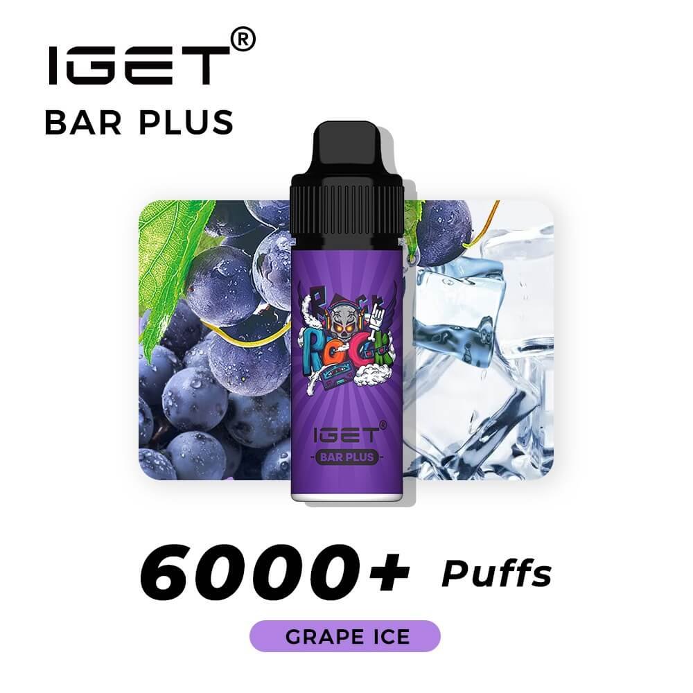 iGET BAR PLUS VAPE 6000 PUFF – GRAPE ICE