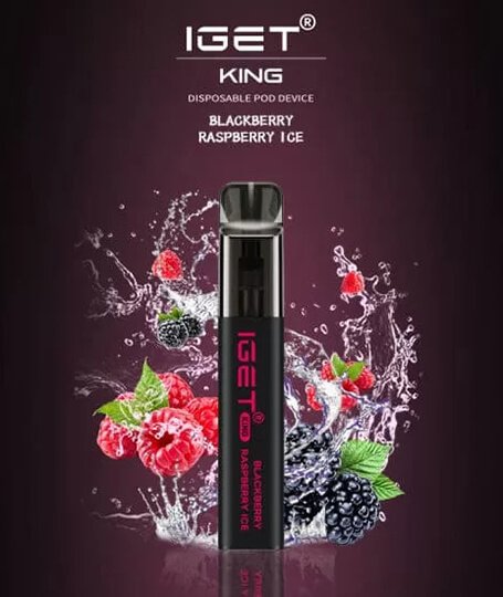 iGET KING VAPE 2600 PUFF – BLACKBERRY RASPBERRY ICE